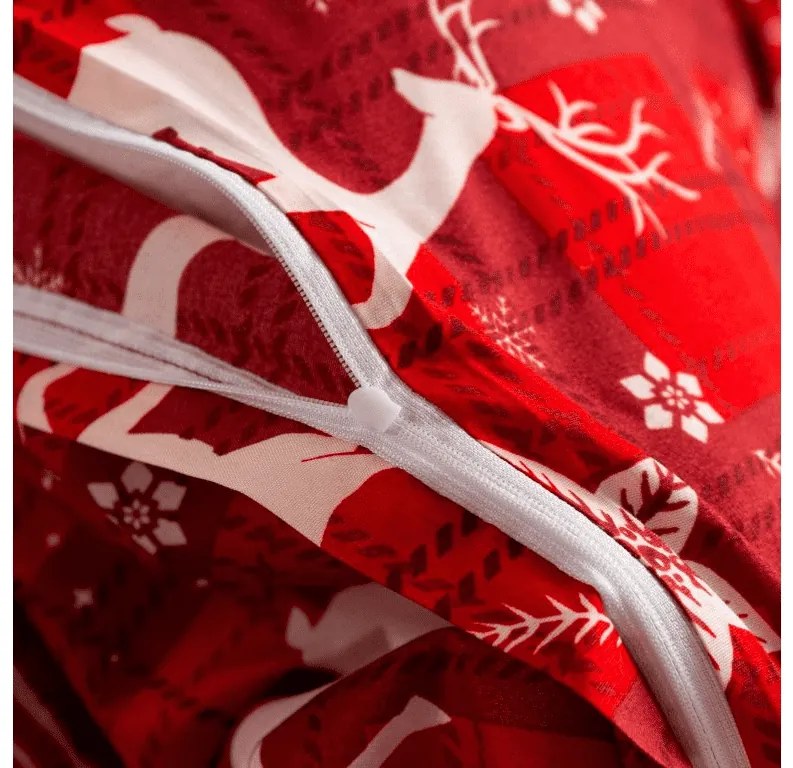 PrzytulneMieszkanie.pl PrzytulneMieszkanie.pl Pościel z mikrofibry VELVET CHRISTMAS czerwone Rozmiar pościeli: 70 x 90 cm | 140 x 200 cm