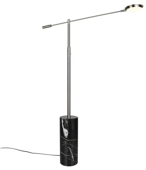 Lampa stojąca LED w czarno-srebrnym kolorze (wysokość 145 cm) Fiore – Trio Select