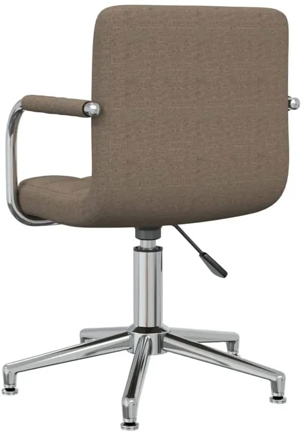Pikowany fotel biurowy obrotowy bez kółek taupe B7-R59