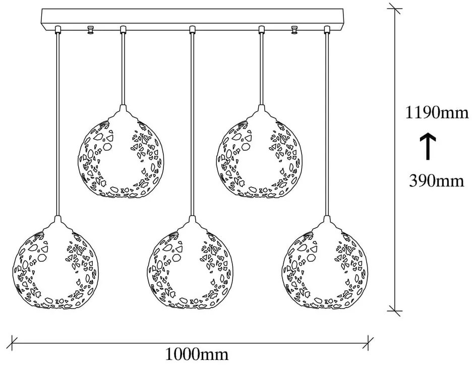 Czarna lampa wisząca ø 17 cm Fellini – Opviq lights