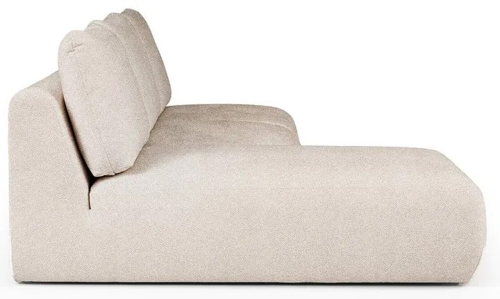 Kremowy narożnik z materiału bouclé (lewostronny/z szezlongiem) Mirel – Rodier