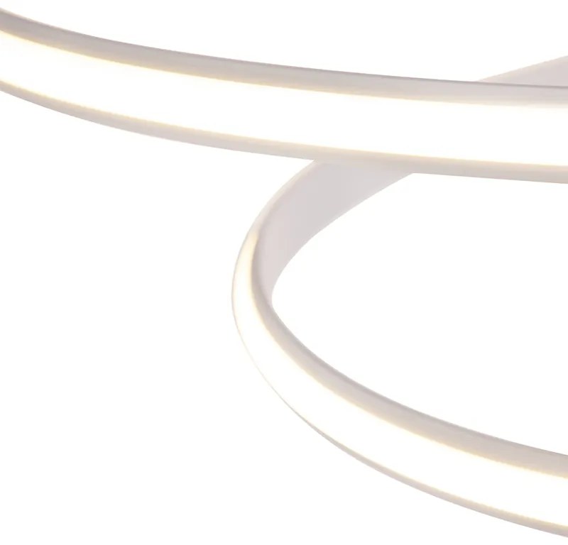 Nowoczesna lampa wisząca biała 74 cm z wbudowanym ściemnianym LED - Rowan Nowoczesny Oswietlenie wewnetrzne