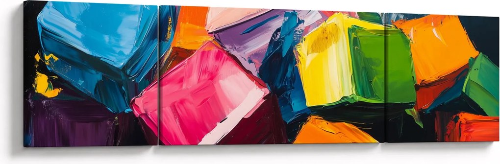 Obraz - Kolorowe kostki (170x50 cm)