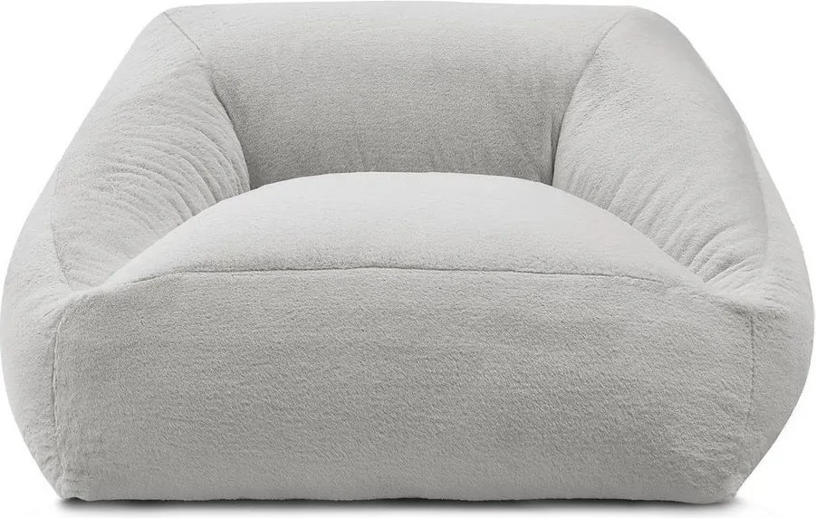 Jasnoszary worek do siedzenia z imitacji futra Lilibet – Bobochic Paris