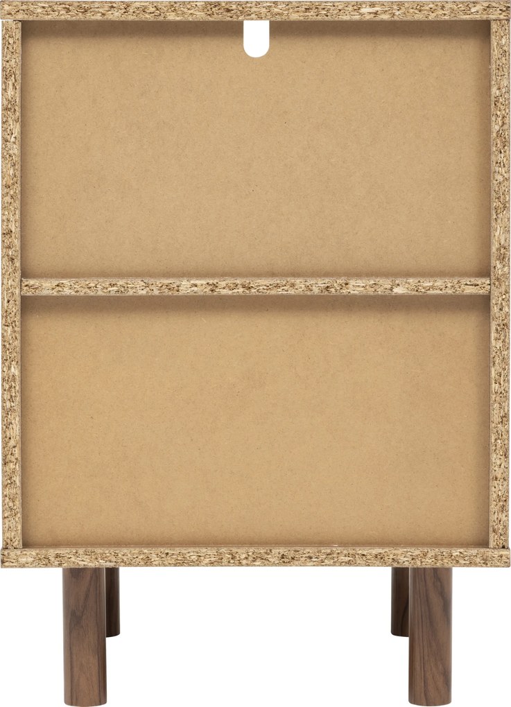 Szafka nocna SLIDY, kolor ciemnego drewna, 40 x 57,5 x 40 cm
