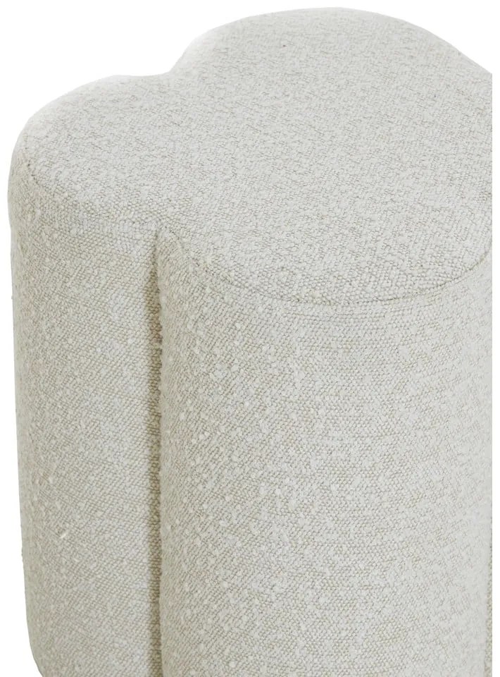 Kremowy puf z materiału bouclé Nalani – Light &amp; Living