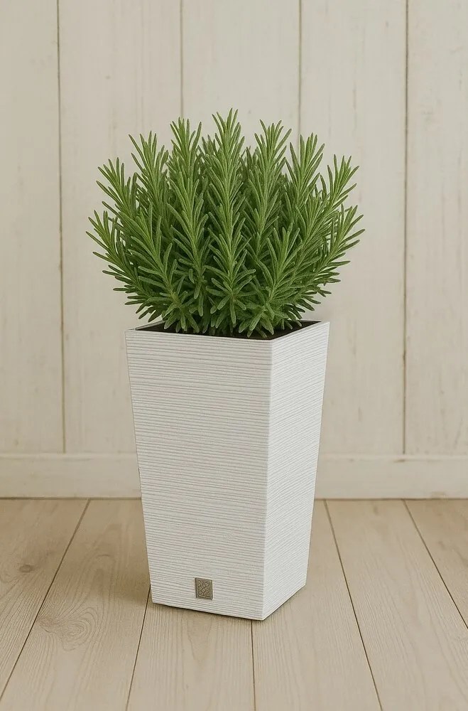 Doniczka FURU SQUARE 24 cm, biały, 24 cm