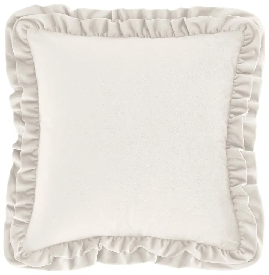 Aksamitna poduszka dekoracyjna 43x43 cm Velvet Double Frill – Catherine Lansfield