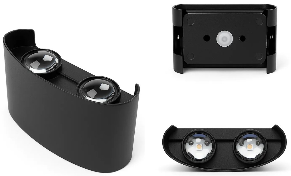 Kinkiet lampa wisząca LED elewacyjny metalowa AT85-2KL-Black