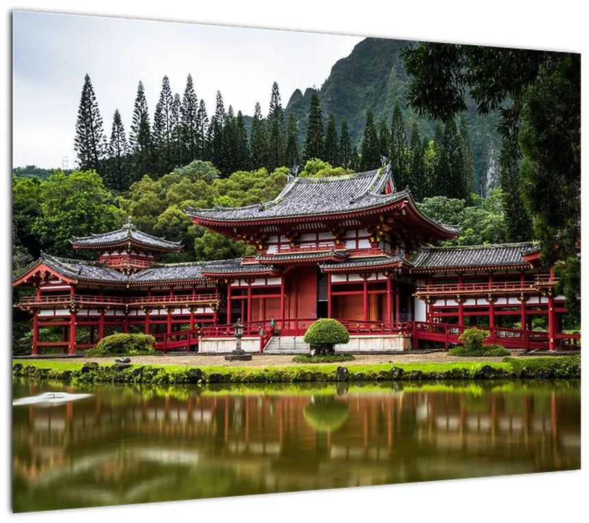 Obraz na szkle - Chińska architektura (70x50 cm)