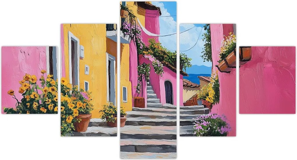 Obraz - Różowa uliczka (125x70 cm)
