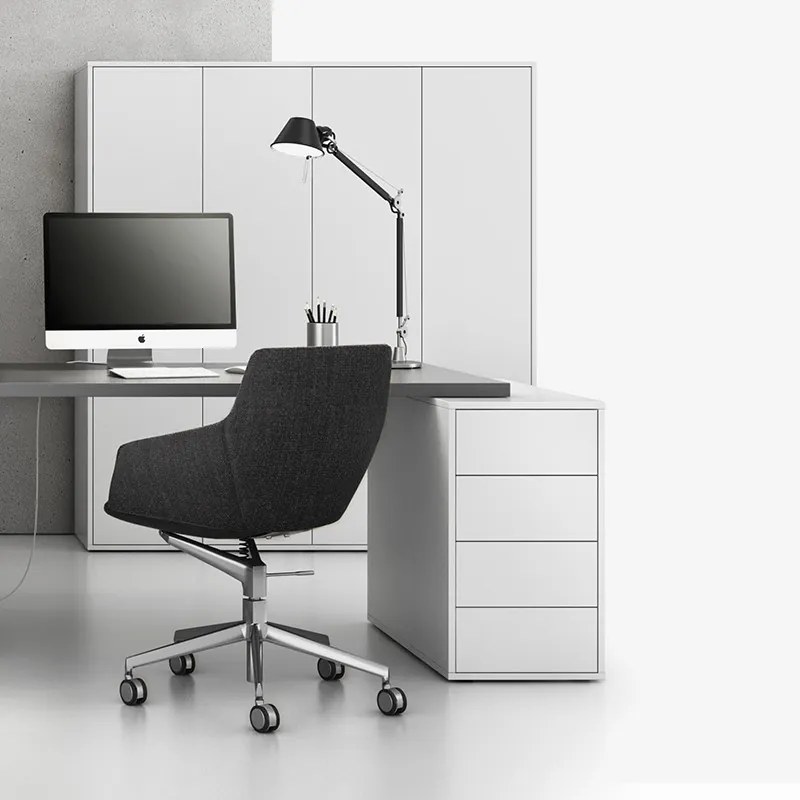 Kontener biurowy BLOCK White, 4 szuflady