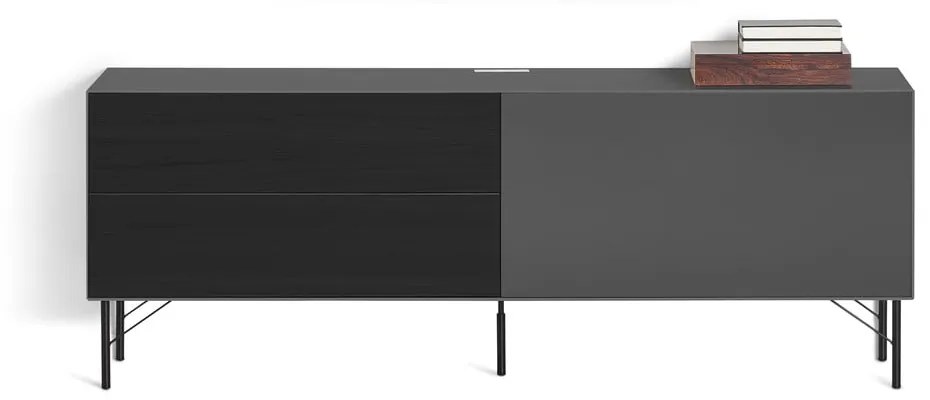 Antracytowa komoda pod TV Edge by Hammel