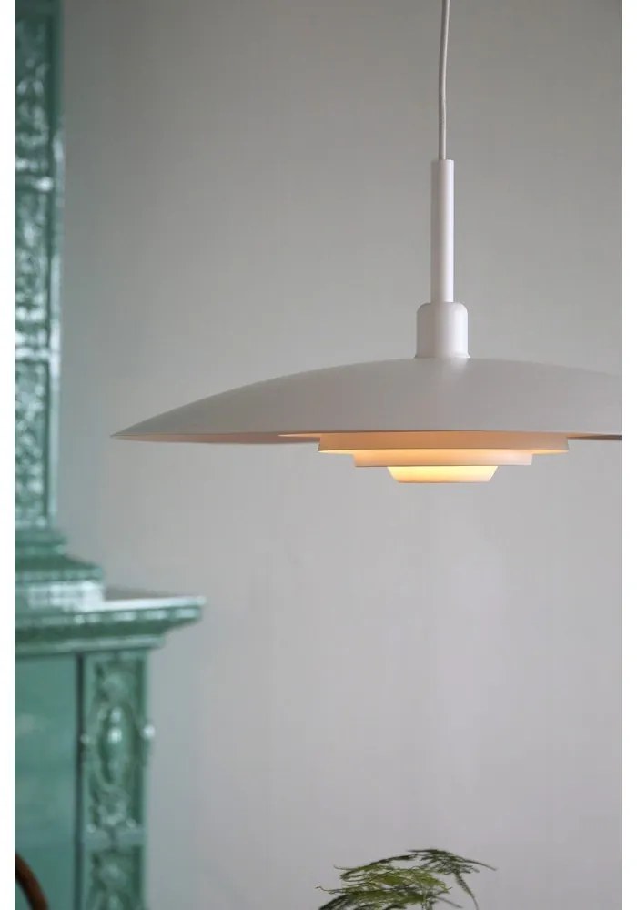 Biała lampa wisząca z metalowym kloszem ø 57 cm Piny – Markslöjd