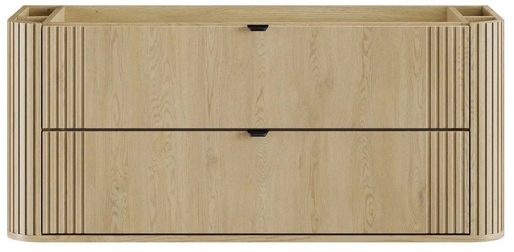 Szafka pod umywalkę OVALIA CREMONA 2S 120cm dąb cremona z umywalką wpuszczaną PURE COMAD