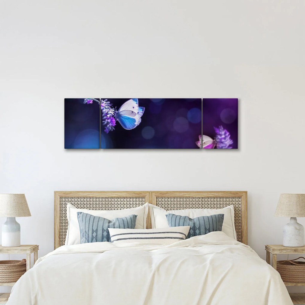 Obraz - Motyle na lawendie (170x50 cm)