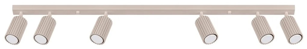 Listwa oświetleniowa 6-punktowa KARBON 6L taupe ryflowana SOLLUX  LIGHTING