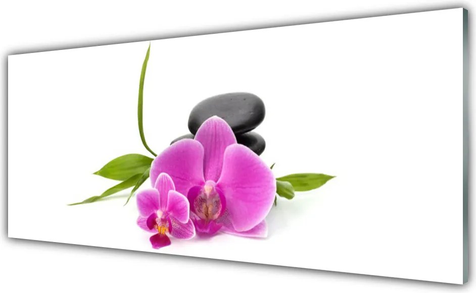 Szkło do Kuchni na Ścianę Spokój Zen: Kwiatowa Harmonia