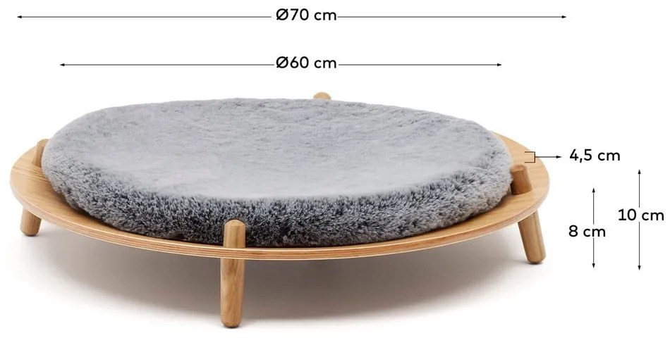 Szare legowisko dla czworonoga ø 70 cm Bunola – Kave Home