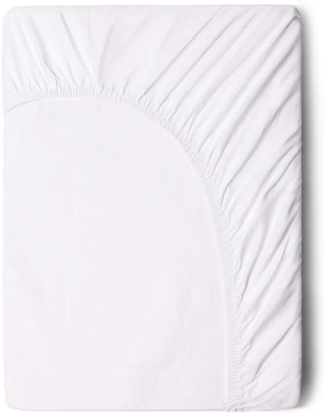 Białe bawełniane prześcieradło elastyczne Good Morning, 90x200 cm