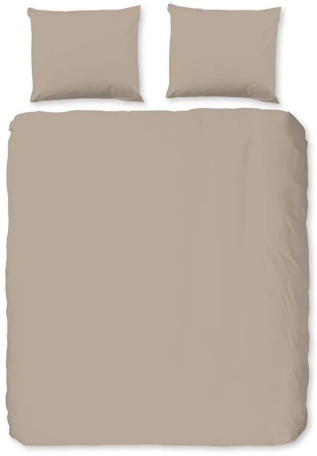 Brązowa flanelowa pościel dwuosobowa 240x220 cm – Good Morning