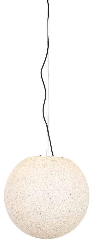 Zewnetrzna Nowoczesna lampa wisząca zewnętrzna szara 45 cm IP65 - Nura Nowoczesny Oswietlenie zewnetrzne