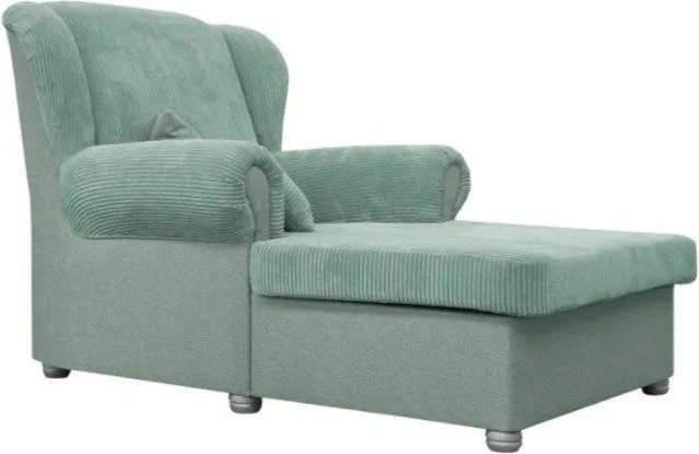 Miętowy sztruksowy szezlong Lord – Ropez