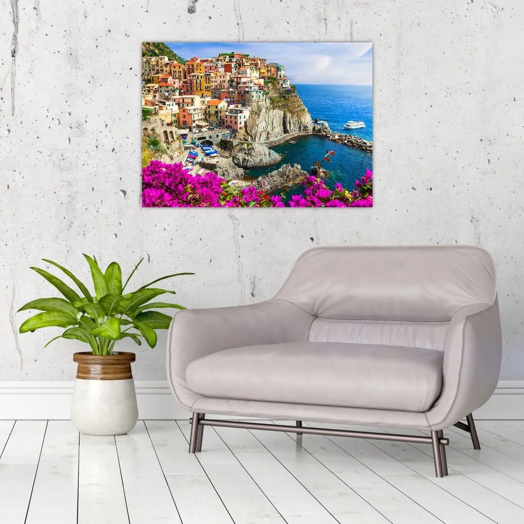 Obraz na szkle - Włoska wioska Manarola (70x50 cm)