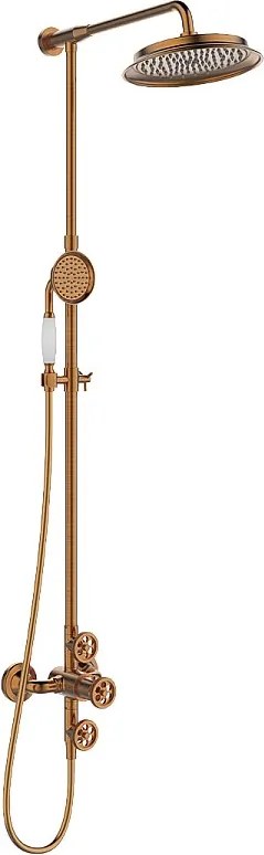 Indus kolumna prysznicowa termostatyczna z szczotkowanego miedzi - Essebagno