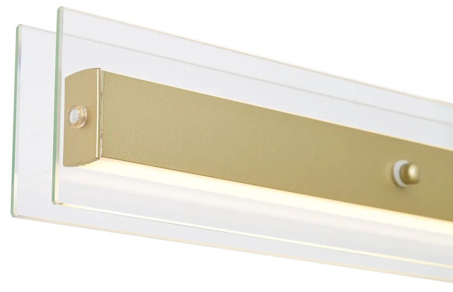 Nowoczesna lampa wisząca mosiężna z przezroczystym szkłem - Catch Nowoczesny Oswietlenie wewnetrzne