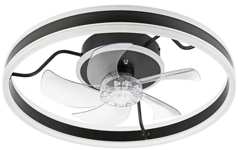 LED sufitowe z wentylatorem APOLLO LED/38W/230V czarne + DO