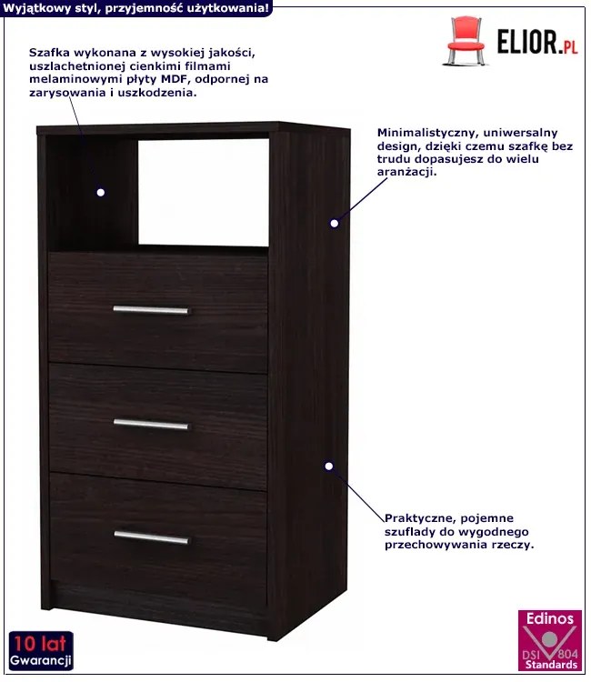 Wysoka komoda wenge E3-T38