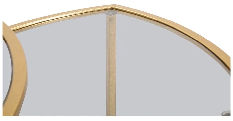 Okrągłe stoliki w kolorze złota ze szklanym blatem zestaw 3 szt. ø 60 cm Triangle – Mauro Ferretti