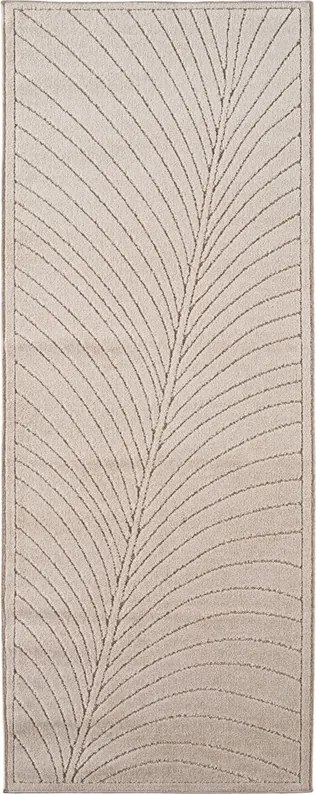 Dywan uniwersalny Nova 3D Liść beżowy 80 cm x 250 cm