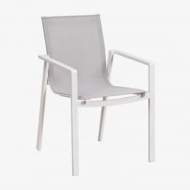 Sztaplowane Krzesło Ogrodowe Z Aluminium Eika Gardenia Biel - Sklum