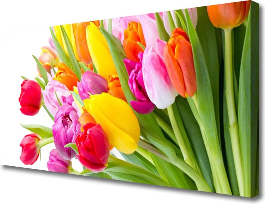 Obraz canvas Barwny Bukiet Tulipanów