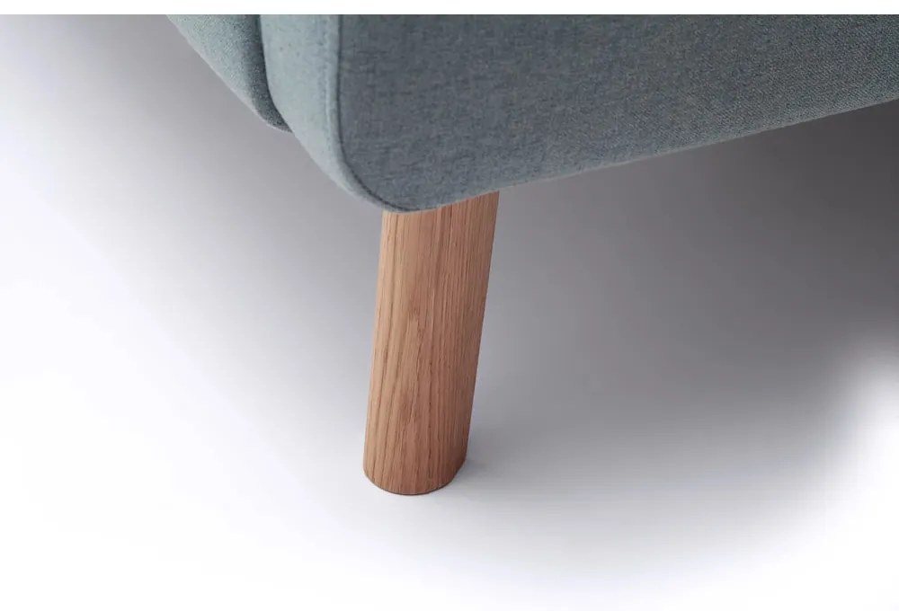 Szaroniebieskie tapicerowane łóżko dwuosobowe ze schowkiem ze stelażem 140x200 cm Mattis – Meise Möbel