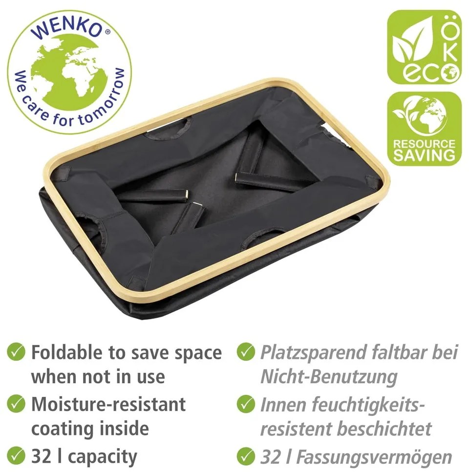 Tekstylny kosz na pranie 32 l Ecori – Wenko