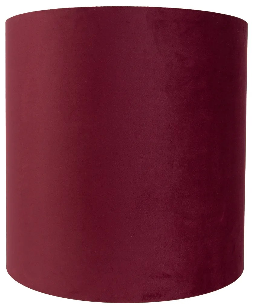 Aksamitny abażur czerwony 40/40/40 ze złotym wnętrzem klasyczny/Antyczny