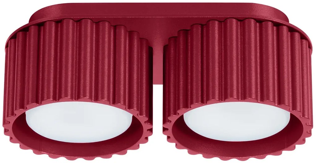 Burgundowa podwójna lampa sufitowa D0-R46