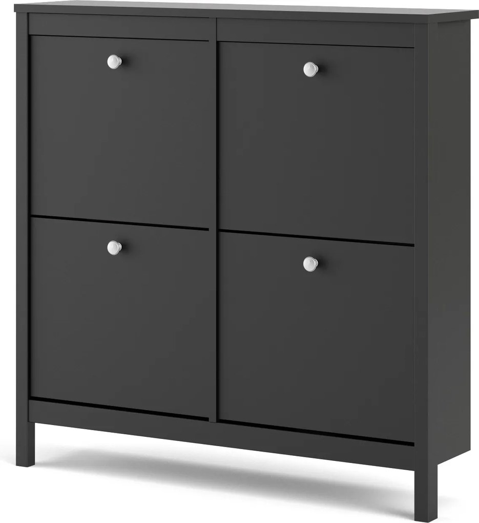 Czarna szafka na obuwie na nóżkach Madrid