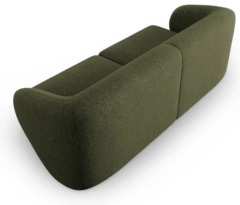 Zielona sofa z tkaniny szenilowej 188 cm Paolo – Milo Casa