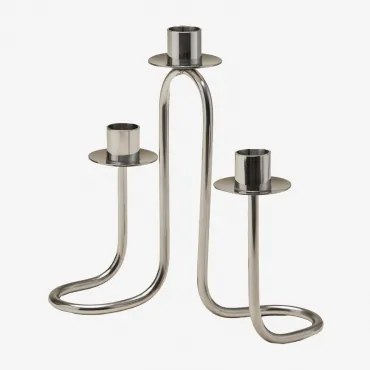 Świecznik Na 3 Ramiona Z Stali Tyva Stal Nierdzewna - Sklum