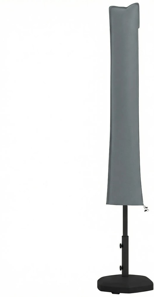 Outsunny Pokrowiec na Parasol Ogrodowy Szary z Poliestru Oxford Odporny na Warunki Atmosferyczne z Zamkiem Błyskawicznym | Aosom PL