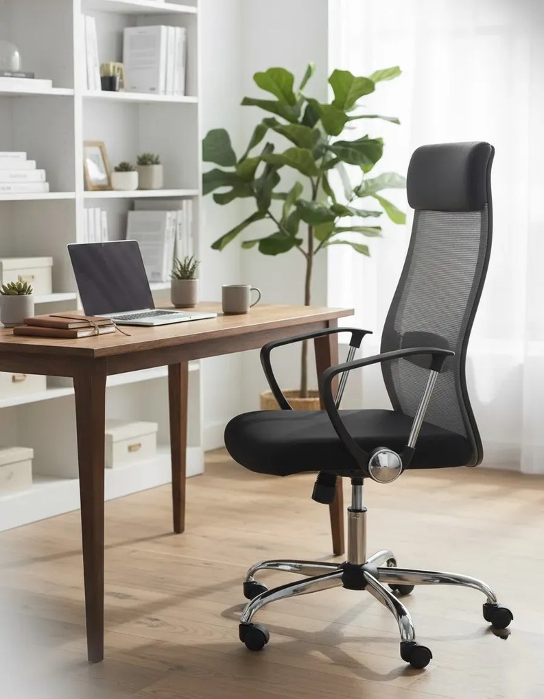 Szary pracowniczy fotel obrotowy R4-B79