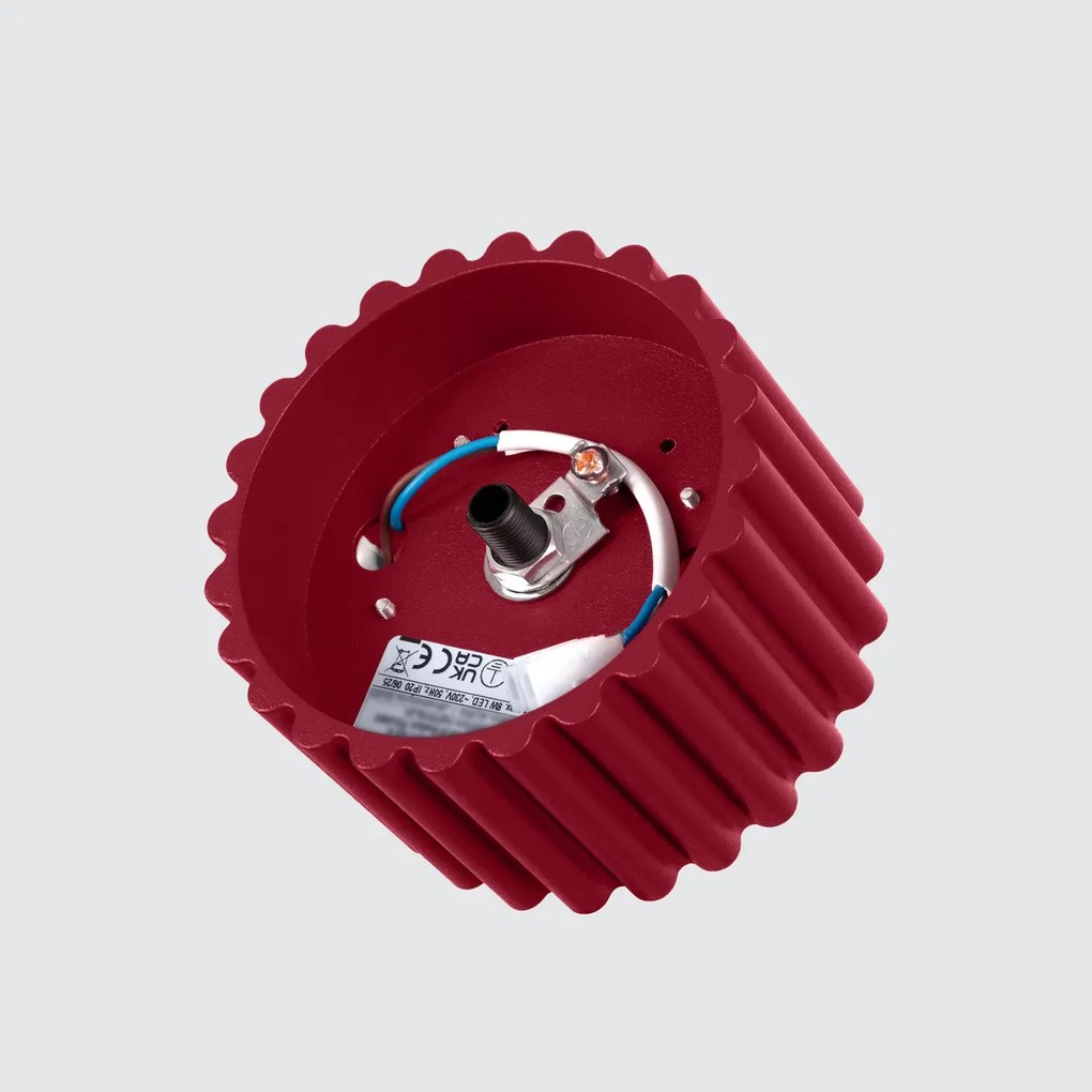 Plafon AURA 1 burgund GX53 ryflowany SOLLUX  LIGHTING