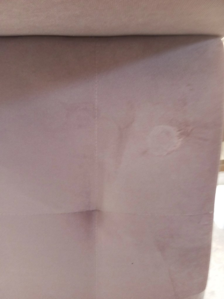 Promocja Różowa rozkładana sofa narożna ZENA, dwustronna druga jakość