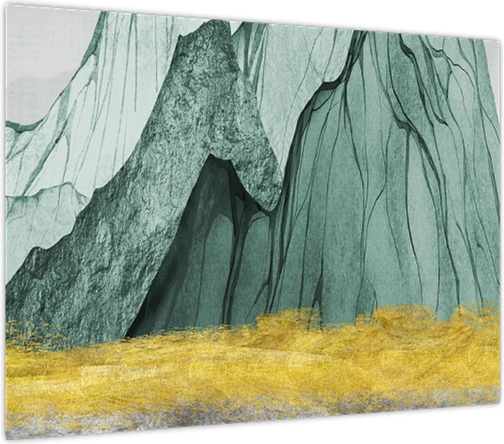 Obraz na szkle - Emerald Mountains N⁰3 (70x50 cm)