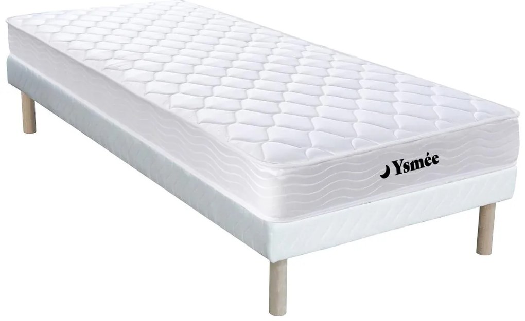 Komplet stelaż + materac na sprężynach WOLKENLOS marki YSMÉE - 90 × 200 cm