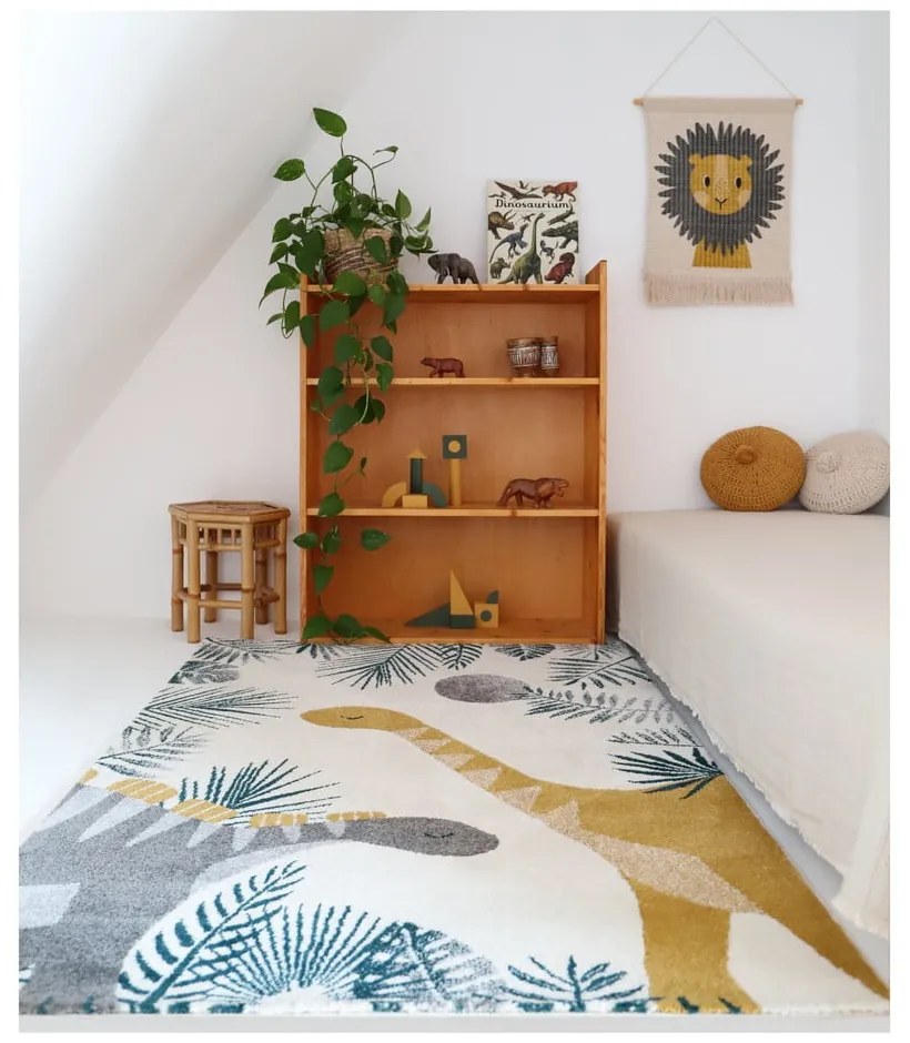 Beżowy dywan dziecięcy 170x120 cm Sensaku – Nattiot